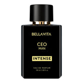 BellaVita Luxury CEO Man INTENSE bottle signals premium fragrance for a commanding presence.