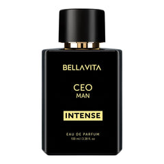 BellaVita Luxury CEO Man INTENSE bottle signals premium fragrance for a commanding presence.