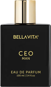 Bella Vita Luxury CEO perfume bottle sits on desk for confident daytime wear