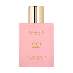 BellaVita Luxury Rose bottle shows elegant design for daily wear.