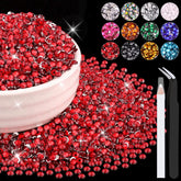 BELLEBOOST 8000pcs red rhinestones pack for large-scale crafts and nails