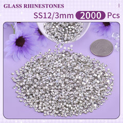 BELLEBOOST SS12 clear rhinestones flatback detail highlights precise facets for nail art.