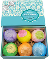 Bellisso bath bomb set six-xl fizz closeup shows luxurious bubbles for a long soak.