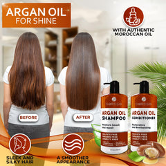 Bellisso Moroccan Argan Conditioner bottle pour boosts moisture and manageability.