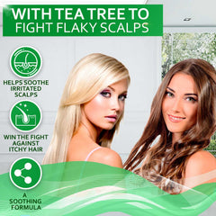 Bellisso Tea Tree Conditioner bottle closeup emphasizing nourishing care for dry hair.