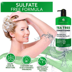 Bellisso tea tree oil conditioner texture with rich lather for hair care