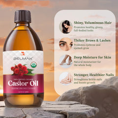 BELMAK castor oil for face provides deep hydration and radiant skin.