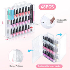 Beloving Nail Polish Organizer top view revealing spacious slots for most brands.