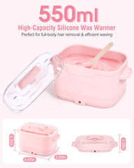 Beloving wax pot 550ml capacity pictured full of melted wax ready for multi-area waxing.