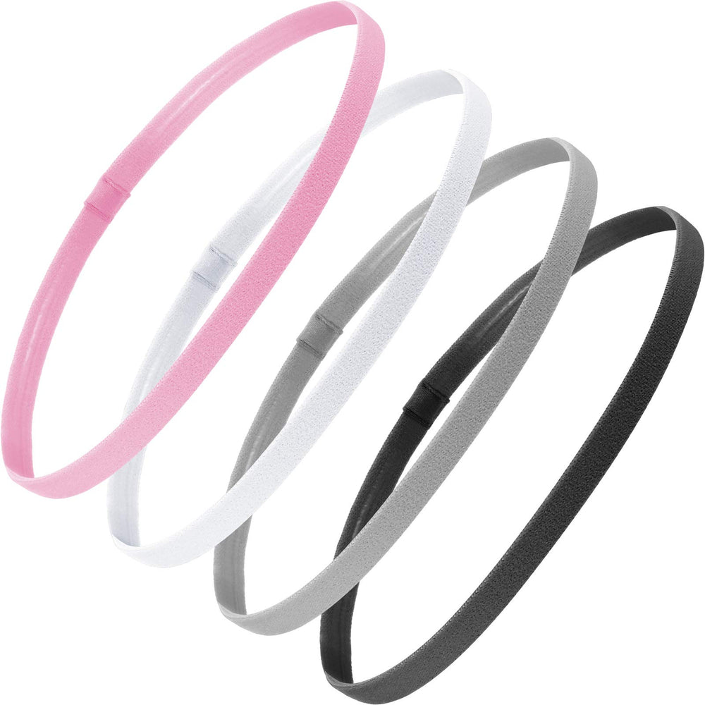 Bememo thick non-slip headband in black for secure workouts.