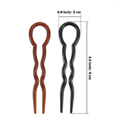 Bememo U-shaped hair pin for thick hair with secure hold