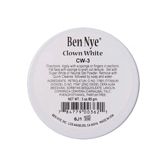 Ben Nye clown white makeup 3 oz jar for stage makeup and character transformations.