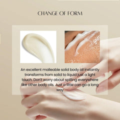 benatu Lavender Balm texture close-up, melt-in formula for smooth skin.