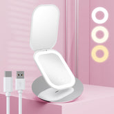 Benbilry lighted compact travel mirror with magnetic closure for quick on-the-go checks.
