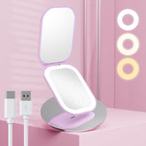 Benbilry lighted compact travel mirror folds for easy on-the-go grooming.