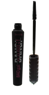 Benefit Bad Gal Bang mascara brush shows volumizing application for bold lashes.
