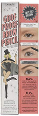 Benefit Goof Proof Brow Pencil shows shape and definition with the foolproof tip.