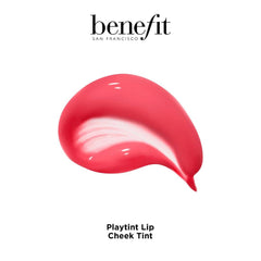 Benefit Playtint pink lemonade stain on cheek shows buildable flush.