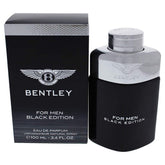 Bentley Black Edition Men EDP bottle front view, premium fragrance for everyday confidence.
