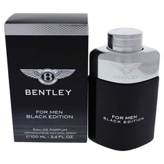 Bentley Black Edition Men EDP bottle front view, premium fragrance for everyday confidence.