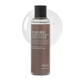 BENTON Snail Bee High Content Toner bottle closeup highlights snail mucin for balanced, nourished skin
