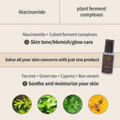 Benton Snail Bee Ultimate Serum Plus packaging emphasizing recyclable, clean beauty commitment.
