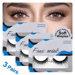 BEPHOLAN Lashes Natural Look 3D Wispy close-up highlighting lightweight fibers for everyday wear.