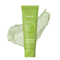 Beplain mung bean cleansing foam bottle for gentle daily cleansing on sensitive skin.