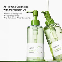 Beplain mung bean cleansing oil removes waterproof makeup gently without irritation
