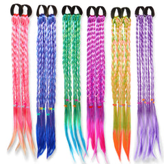 Berchaoki rainbow braids with microfiber strands feel silky and vibrant.