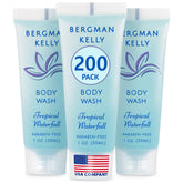 BERGMAN KELLY travel-size body wash tropical waterfall bottle delivers refreshing wake-up scent.