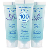 BERGMAN KELLY travel-size body wash tropical waterfall, foil-sealed for freshness during travel.