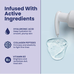 Berkland Auralux gel applied to face and neck for even glide during treatment.