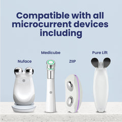 Berkland Auralux packaging with NuFace demonstrating device compatibility.
