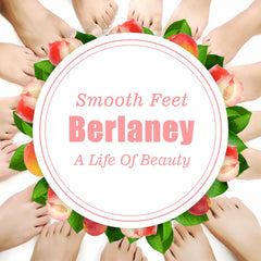 Berlaney Peach Foot Mask applied on feet during a relaxing pampering routine