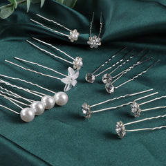 BESARME flower rhinestone hair pin with classic charm