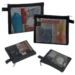 besharppin mini mesh bag with lipsticks neatly organized for purse-ready cosmetics