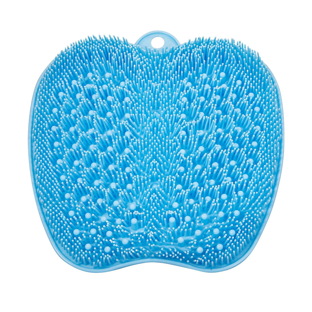 BESKAR foot scrubber mat with non-slip suction cups for secure shower grip and thorough cleaning.