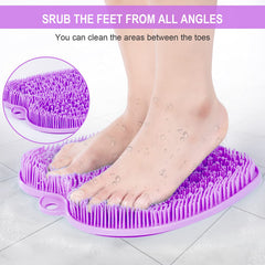 BESKAR XL foot scrubber mat in shower for easy cleansing and massage.