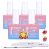 BESNEL gel nail polish remover 5-pack bottles for quick at-home removal
