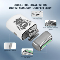 BESTBOMG beard trimmer attachments guide demonstrates versatile length options