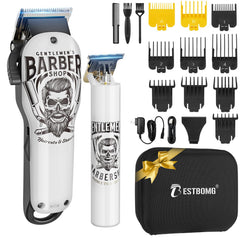 BESTBOMG Hair Clippers ceramic T-blade front view for precise cuts and durability