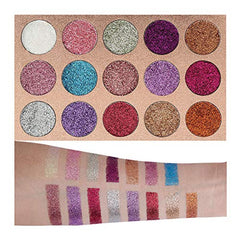 BestLand Glitter Eyeshadow Palette on-eyes demonstrates long-lasting shimmer for party looks