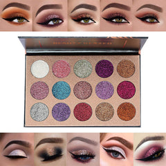 BestLand Glitter Eyeshadow Palette swatches reveal pigmented sparkle options