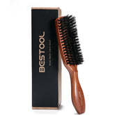 BESTOOL hair brush with boar bristles smooths hair and adds natural shine