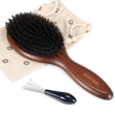 BESTOOL hair brush with wood paddle smooths and shines.