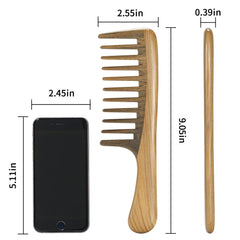 BESTOOL wide-tooth detangler distributes conditioner evenly through curly and long hair