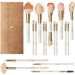 BESTOPE PRO 18pcs brush set with case for travel-ready foundation application