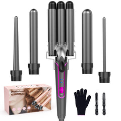 BESTOPE PRO 5-in-1 curling wand close-up highlights ceramic coating for smooth curls