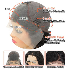 Besurina Deep Curly Bob Wig Pre-Plucked delivers ready-to-style natural-looking hairline